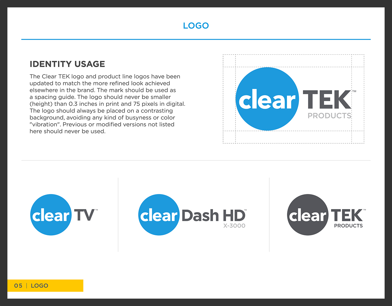 Clear TEK Brand Guidelines Identity Usage