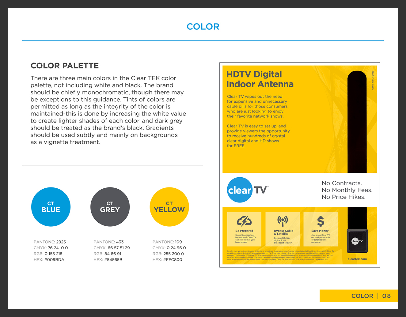Clear TEK Brand Guidelines Color Palette