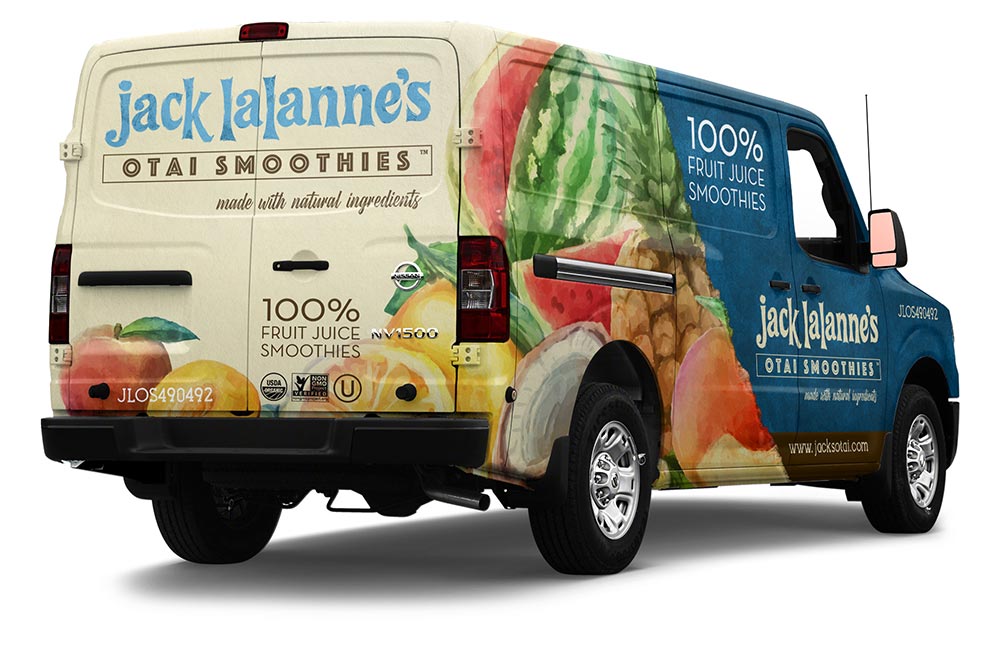 Jack LaLanne Otai Smoothies Truck Wrap Back-View