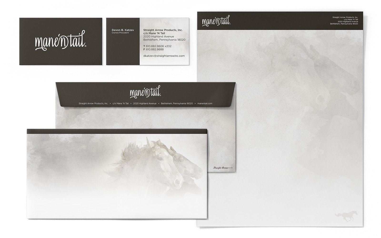Mane 'N Tail Stationery Collateral Design