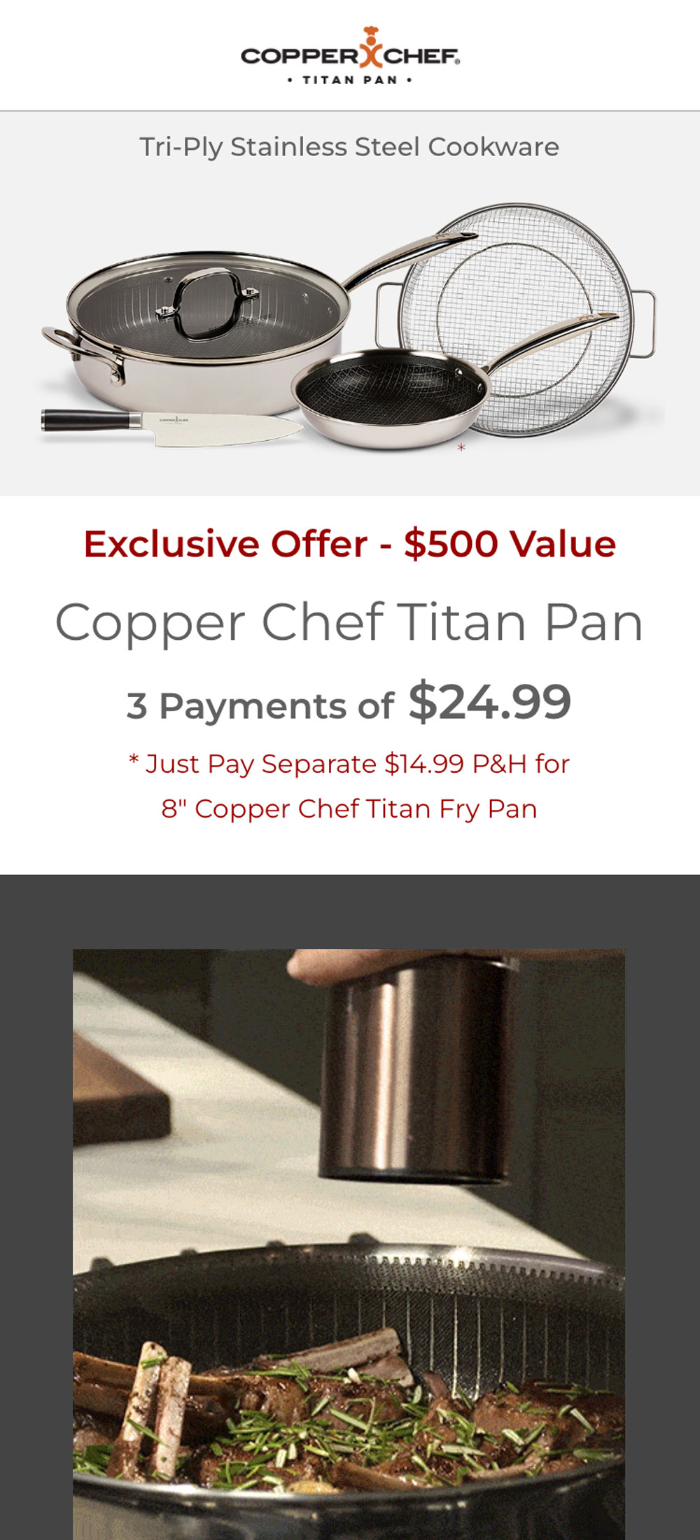 Copper Chef D2C Single Product Site Mobile