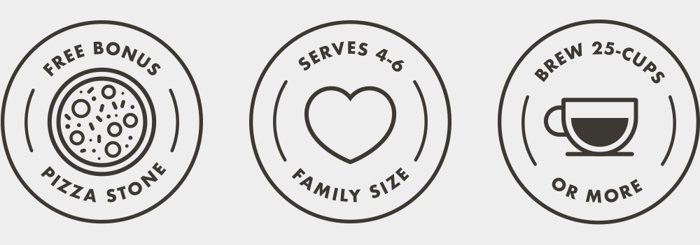 Emeril Lagasse Icons - FREE Bonus Pizza Stone, Servers 4-6 Family Size, Brew 25-Cups or More