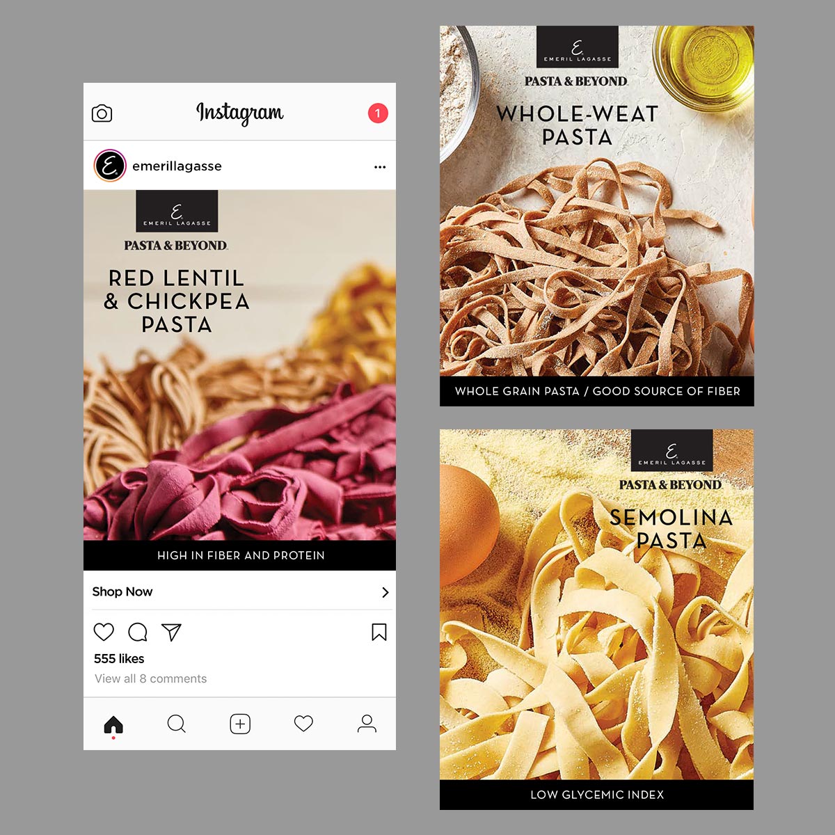 Emeril Lagasse Pasta and Beyond Instagram Posts